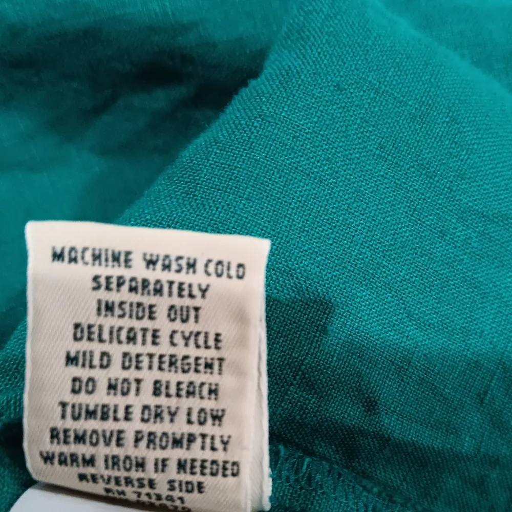 L.L. Bean Women's (Size 4P) Dark Green Button Sleeveless Dress with Ties - Picture 8 of 11